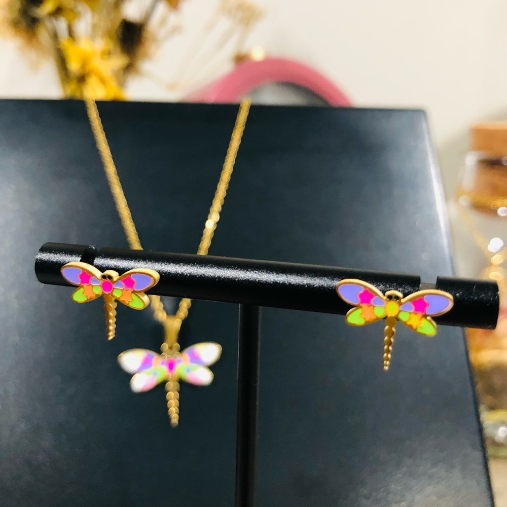 Dragonfly Multicolor Stainless Steel